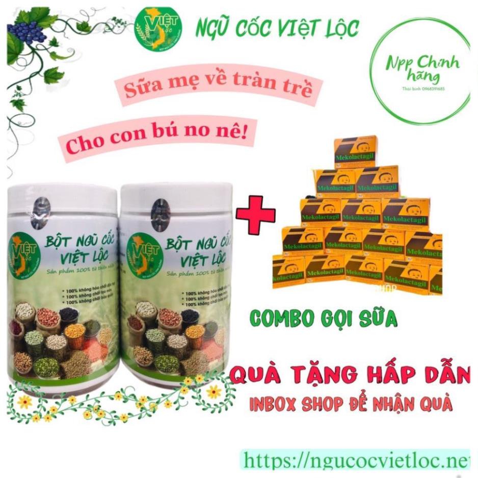 Ngũ cốc lợi sữa Việt Lộc & tảo Mekolacgil kích sữa,tốt sữa, bé ăn ngon ngủ ngon .
