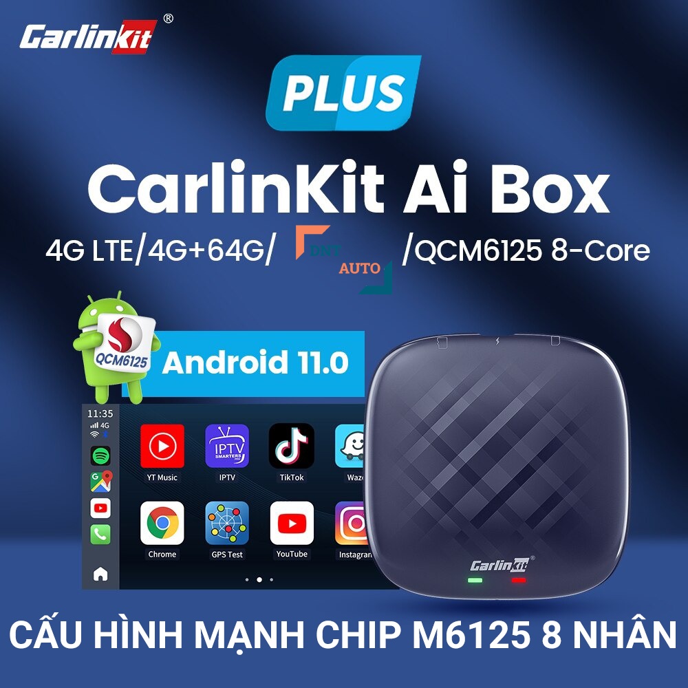 CARLINKIT Android AI Box TBOX PLUS – Biến Màn Hình Zin Theo Xe Thành Màn Hình Android, Ram 4GB Rom 64GB