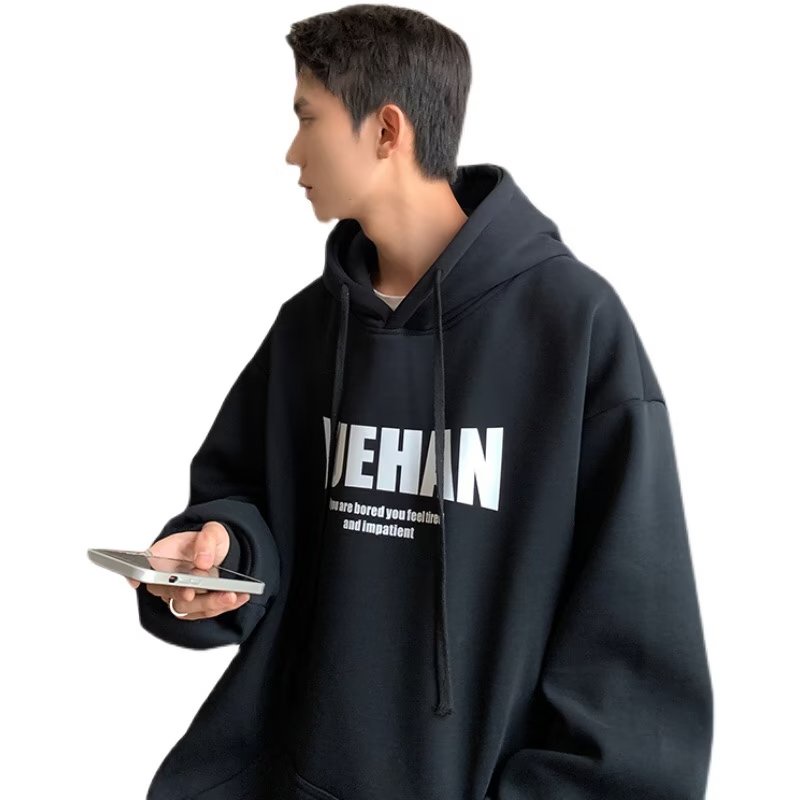 Áo hoodie In Chữ Phong Cách hip hop Đường Phố Hàn Quốc Thời Trang Mùa Đông Dành Cho Nam M-5XL