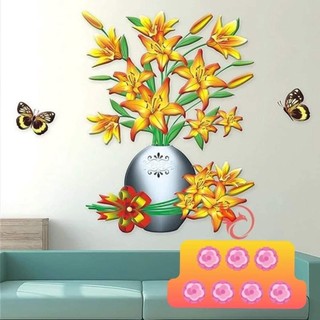Tranh Dán Tường 3D Hình Bình Hoa (tranh)