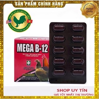 Mega b12 - 5 vỉ 10 viên - dinh dưỡng cao cấp cho gà đá - hàng nhập philippine
