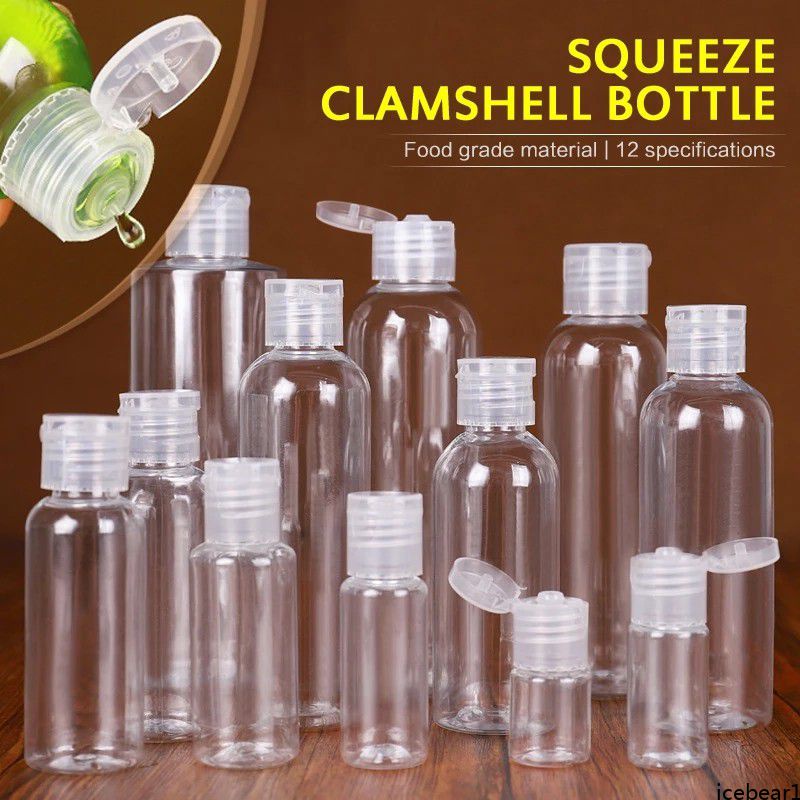 Chai Rỗng PET Bình Xịt Nước Hoa Du Lịch Cầm Tay Chai Nhựa Trong Suốt Phễu Nhỏ 5ML/10ML/15ML/30ML/50ML/100ML [Icebear1]