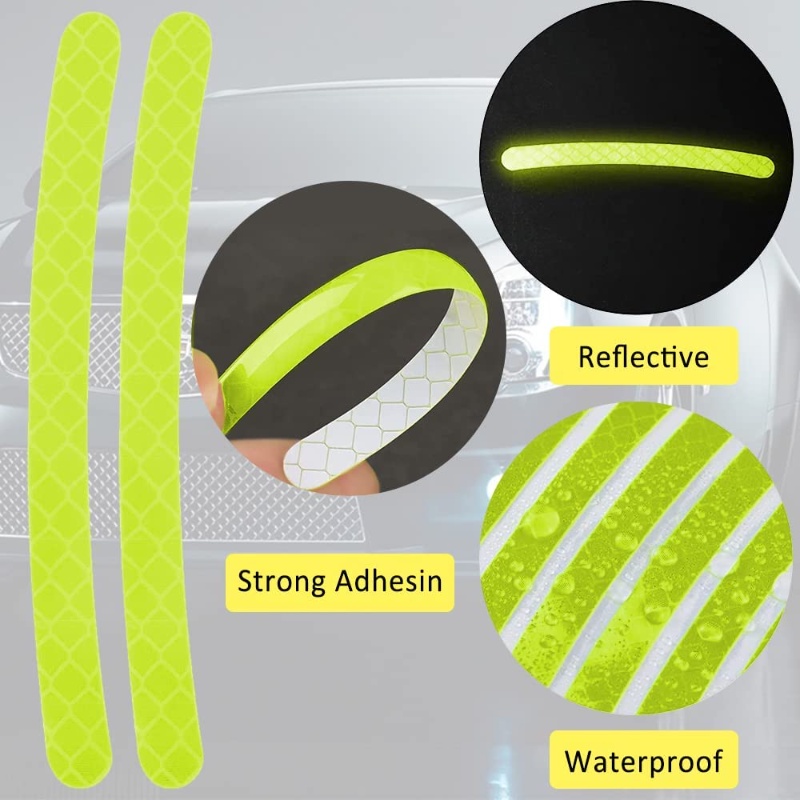 Bộ 20 Miếng Dán Phản Quang Trang Trí Vành Bánh Xe Hơi Vào Ban Đêm