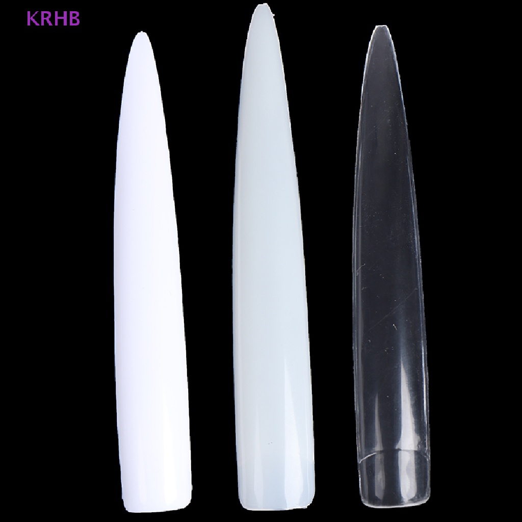 Set 10 Móng Tay Giả Sắc Bén Phong Cách Pháp Cho Salon Mới