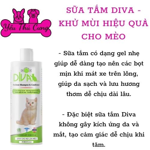 Sữa tắm mèo Kitten Gel DIVA FORMULA 6 Xanh Lá-YÊU THÚ CƯNG