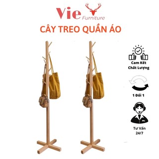 Cây Treo Quần Áo 💗FREESHIP💗 Giá Treo Quần Áo Đứng - Gỗ Thông - Lắp Ráp