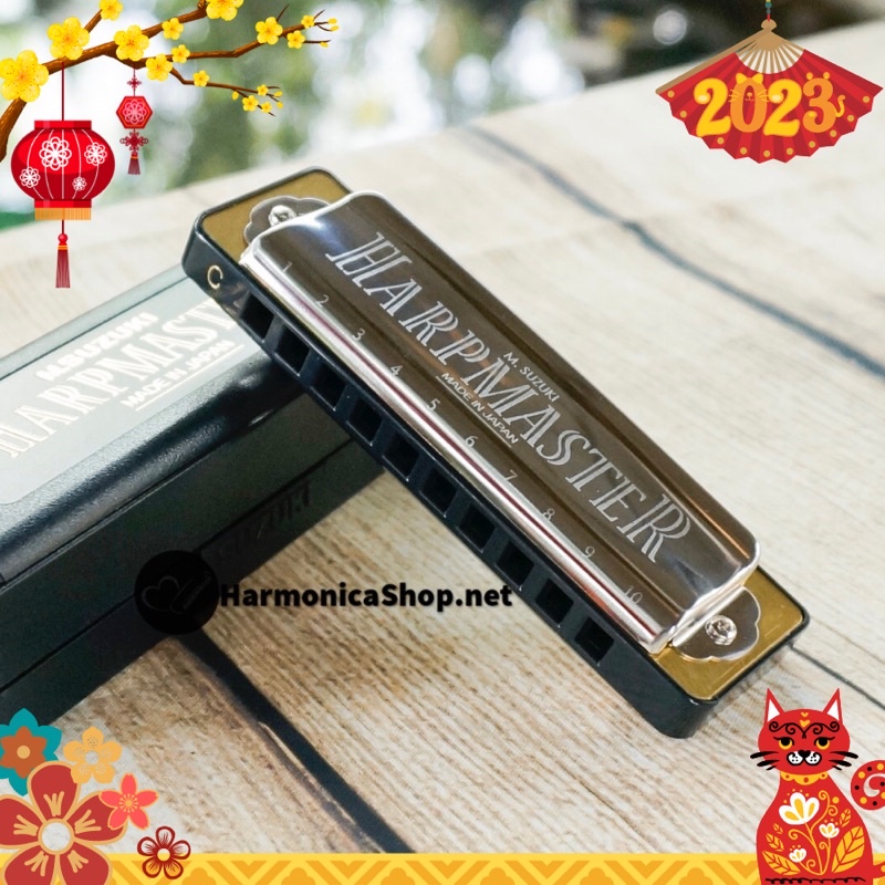 Kèn harmonica 10 lỗ Suzuki Harpmaster của Nhật chính hãng