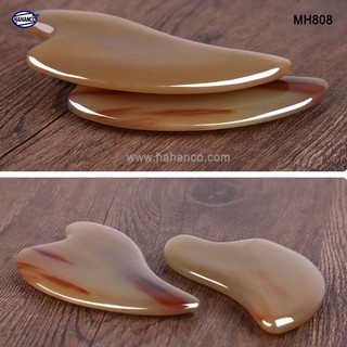 Dụng cụ mát xa cạo gió bằng sừng dày đẹp - làm mịn da mặt và toàn thân massage sừng MH808B