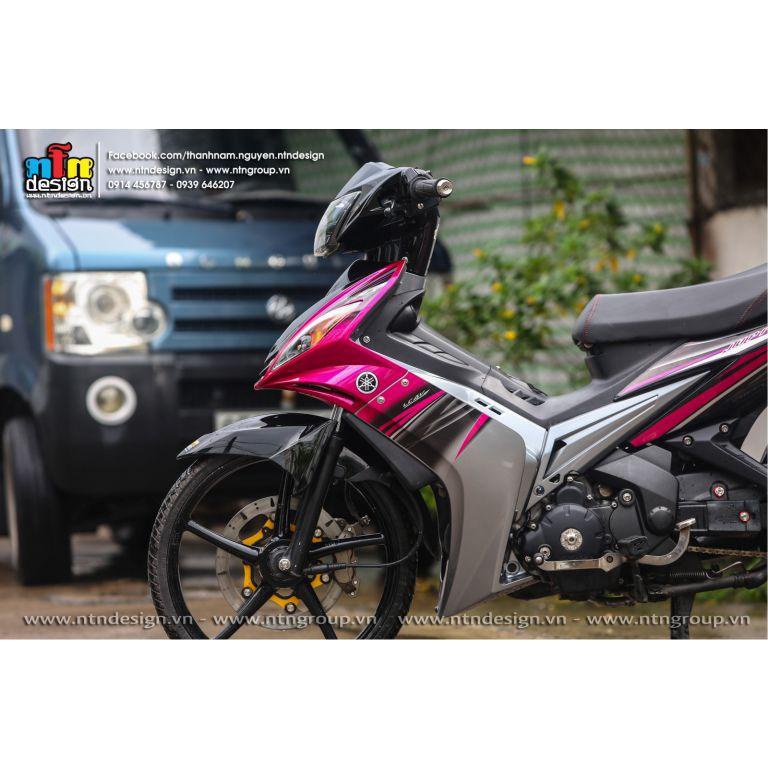 [FreeShip] Tem Decal Rời mẫu Jupiter MX hồng cho Exciter 135 bạc đen - tem cao cấp không bay màu