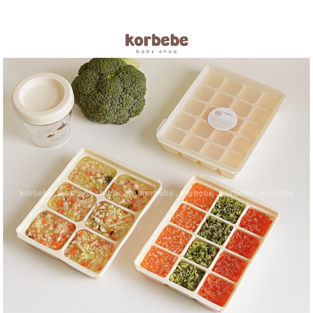 Khay trữ đông đồ ăn dặm silicone cho bé Baby & I Hàn Quốc