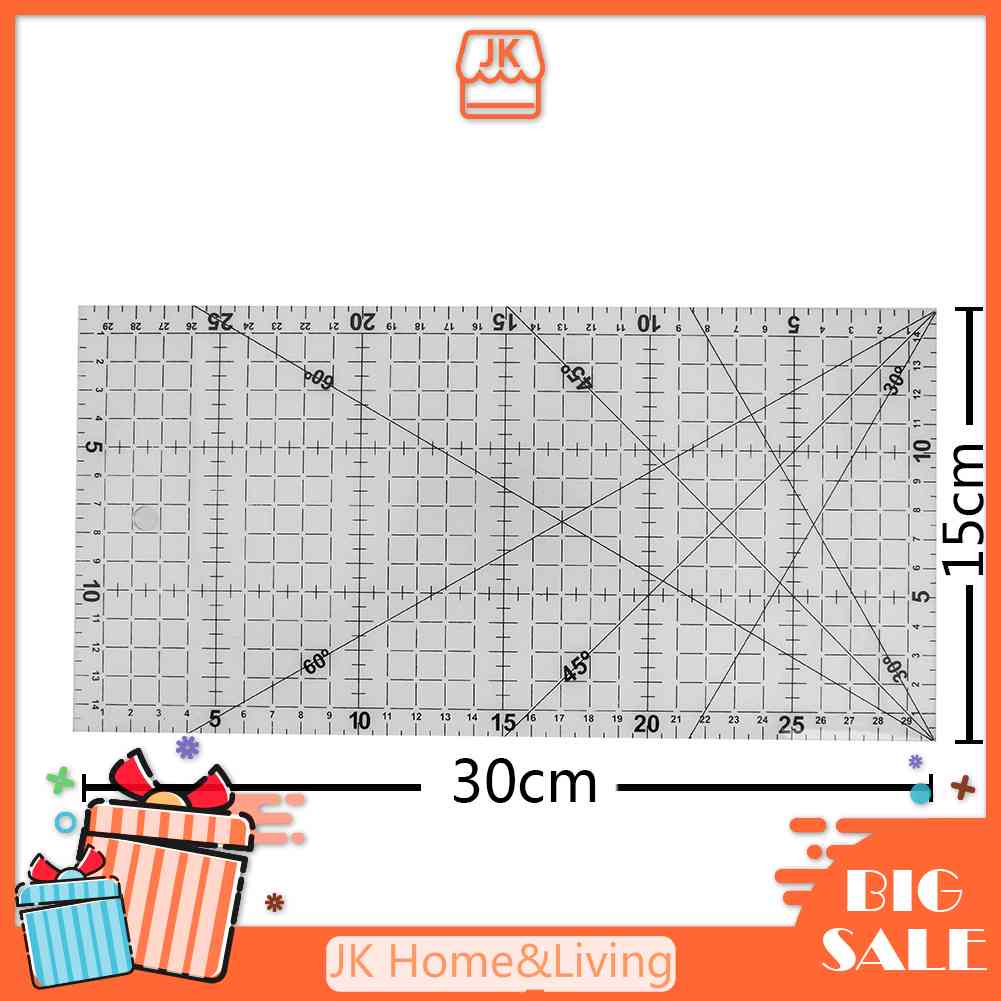 Thước Hình Tam Giác Dày Cỡ Lớn 30X15Cm Chuyên Dùng Trong May Vá