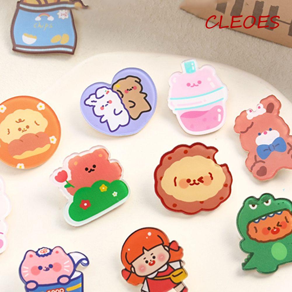 Ghim Cài Áo Bằng Acrylic Họa Tiết Hoạt Hình Dễ Thương Bắt Mắt