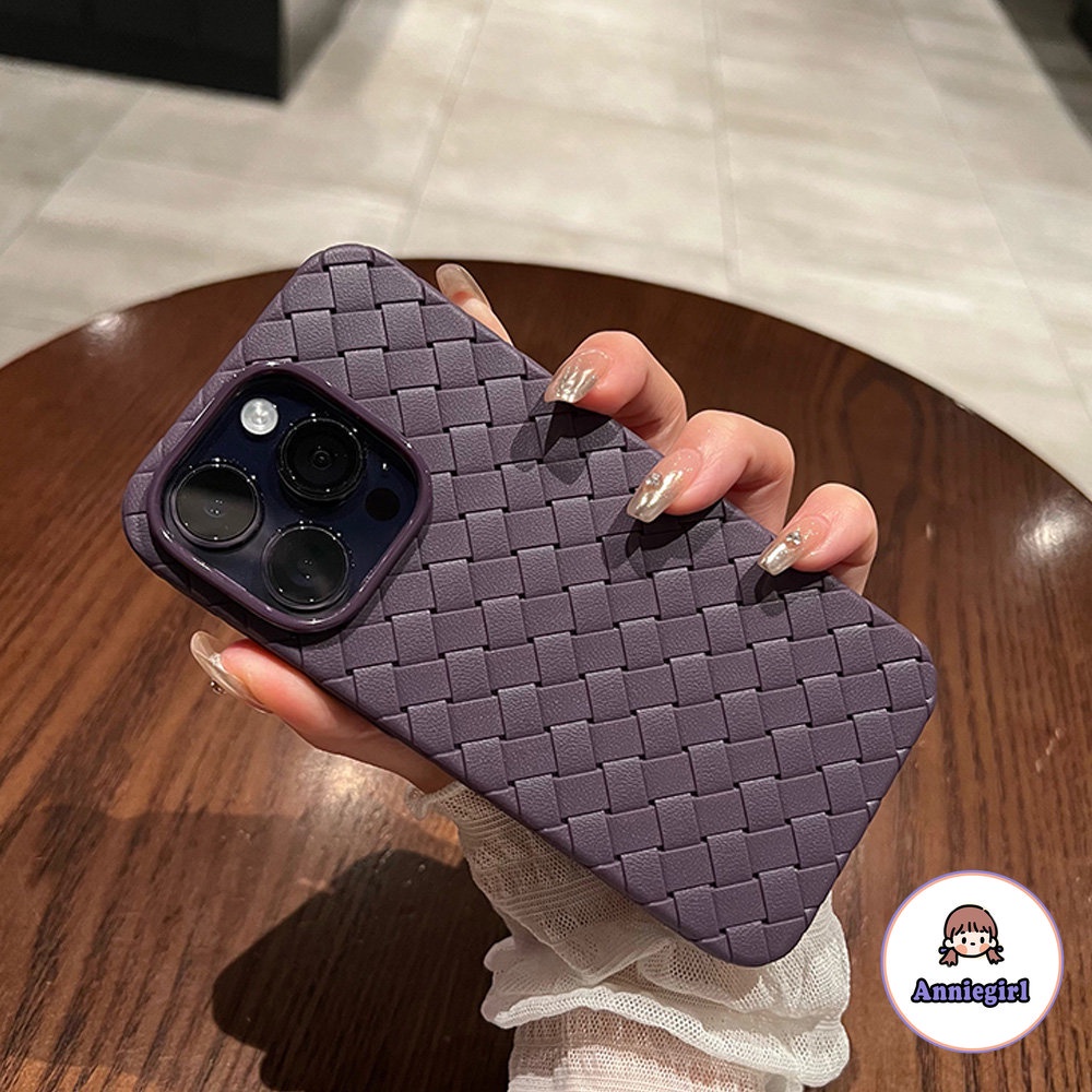 Ốp Điện Thoại Da Mềm Phối Lụa Họa Tiết Dập Nổi Sang Trọng Thoáng Khí Cho IPhone 14 13 11 12 Pro Max