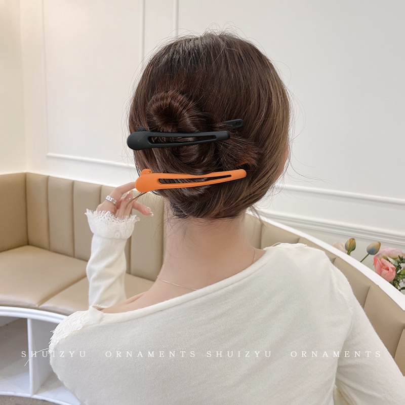 1 Cặp Kẹp Tóc Mỏ Vịt Lớn Không Để Lại Dấu Vết