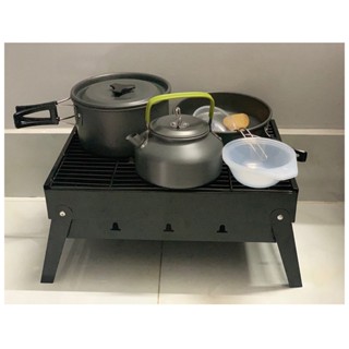 Bếp Nướng BBQ Ngoài Trời Gấp Gọn Đi Dã Ngoại Bếp Nướng Than Hoa Du Lịch Tiện Lợi Dễ Mang Theo