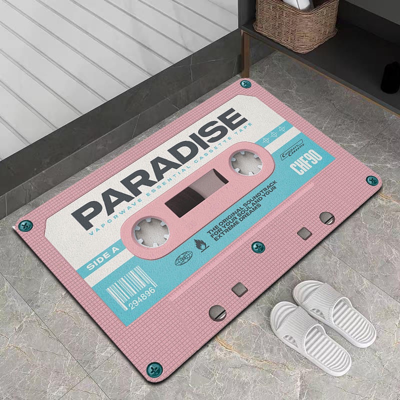 Thảm Lót Sàn Thấm Hút Nước Chống Trượt Phong Cách Retro