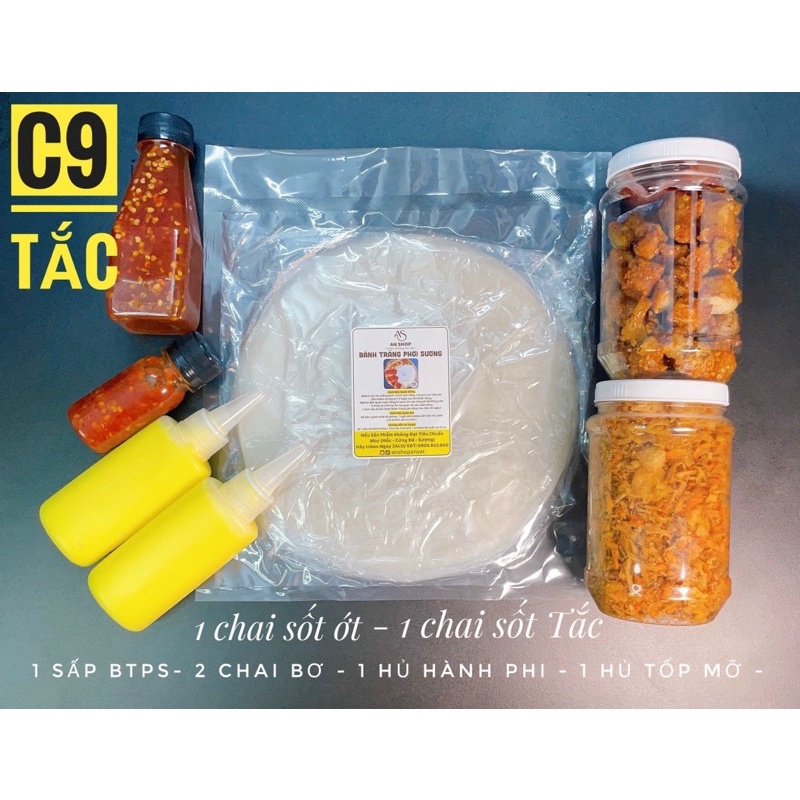TỐP MỠ MẮM TỎI SET BÁNH TRÁNG PHƠI SƯƠNG❤️❤️❤️ C9 TẮC
