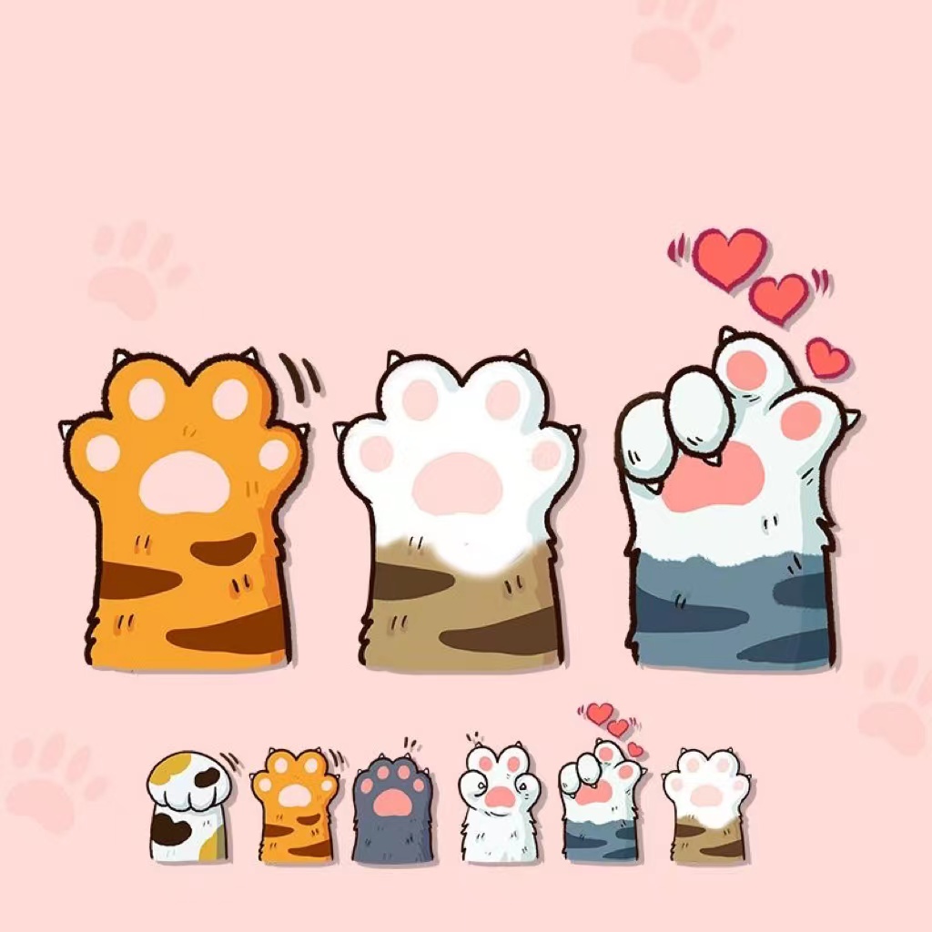 Hl Miếng Dán Trang Trí Xe Hơi / Mũ Bảo Hiểm Hình Chân Mèo Hoạt Hình Dễ Thương