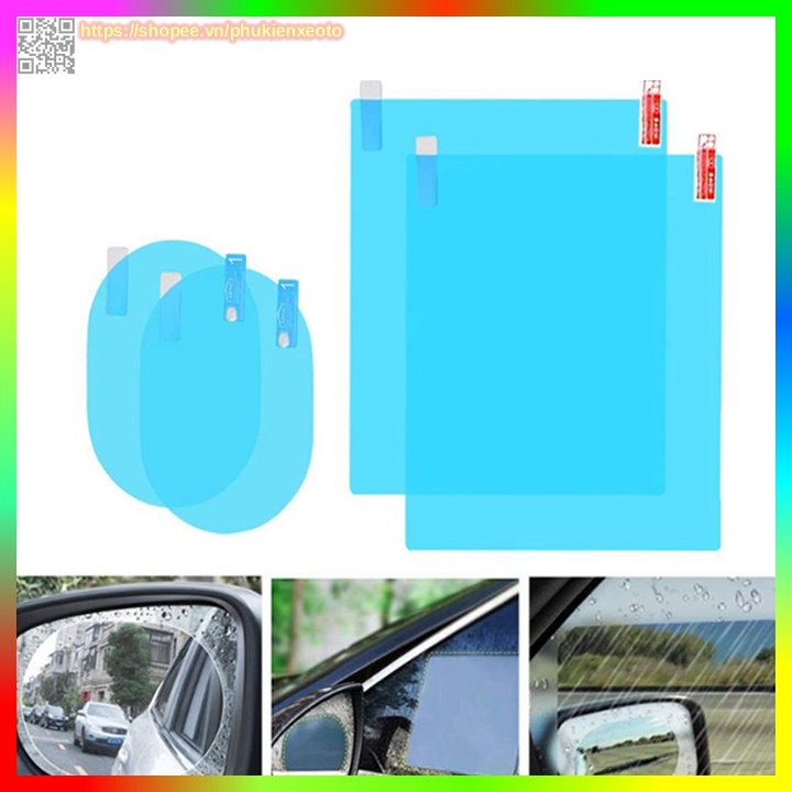 Miếng Dán Chống Bám Nước Gương Kính Ô Tô, Miếng Dán Chống Bám Nước Gương Chiếu Hậu Ô Tô Tiện Lợi