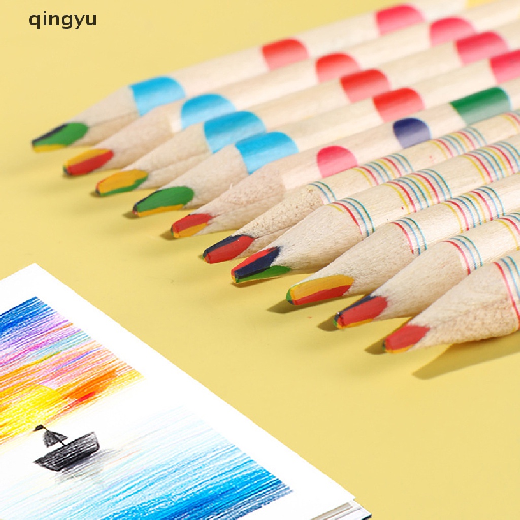 Set 10 Bút Chì Màu DIY Bằng Gỗ Dễ Thương Chuyên Nghiệp