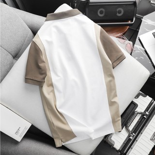 Áo Polo Taupe Placket Block 