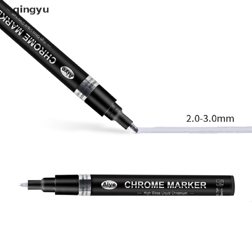 Bút Đánh Dấu Sig Phản Chiếu Bằng Kim Loại Chrome Tráng Gương Màu Bạc DIY