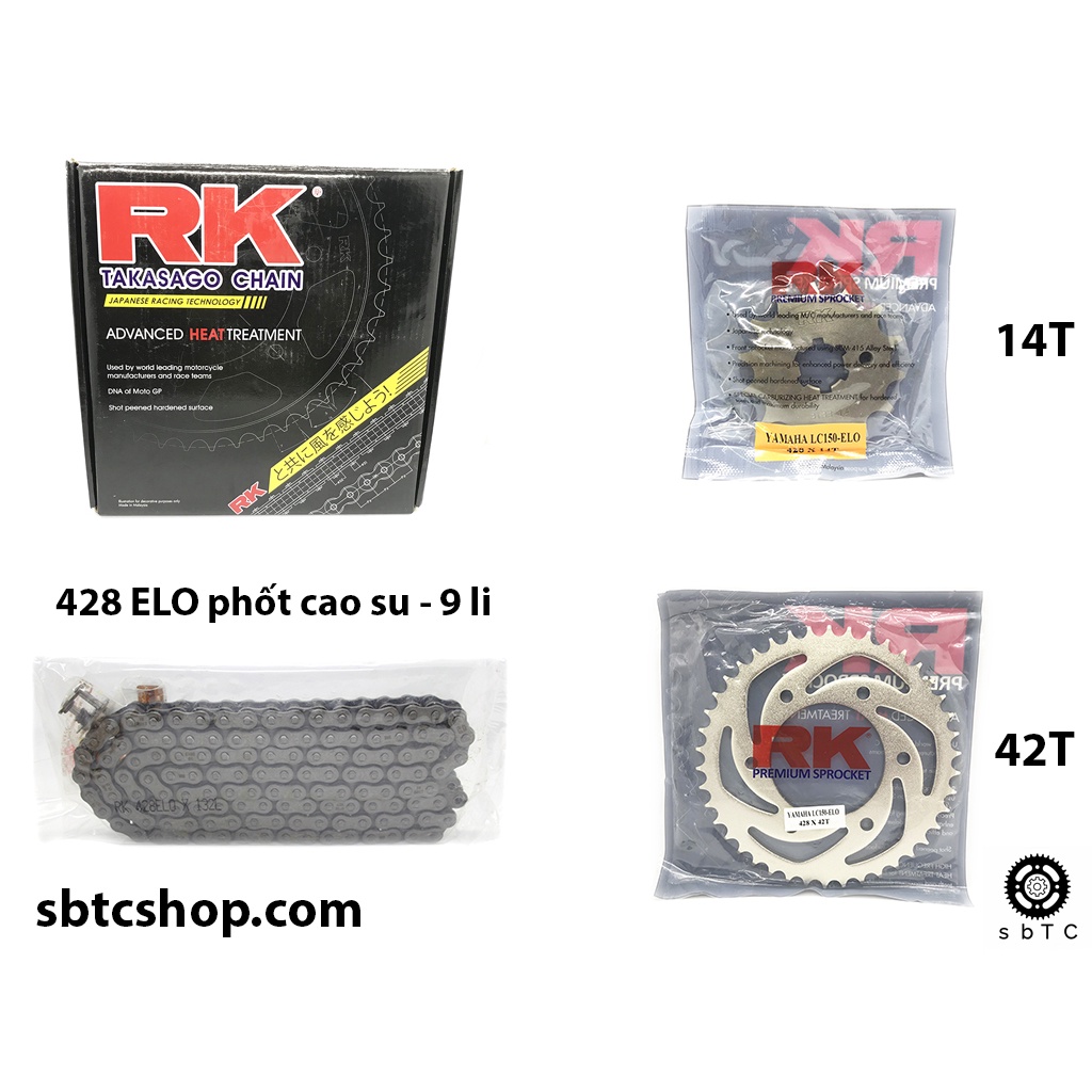 [EXCITER 150] NSD Nhông sên dĩa RK phốt cao su chính hãng