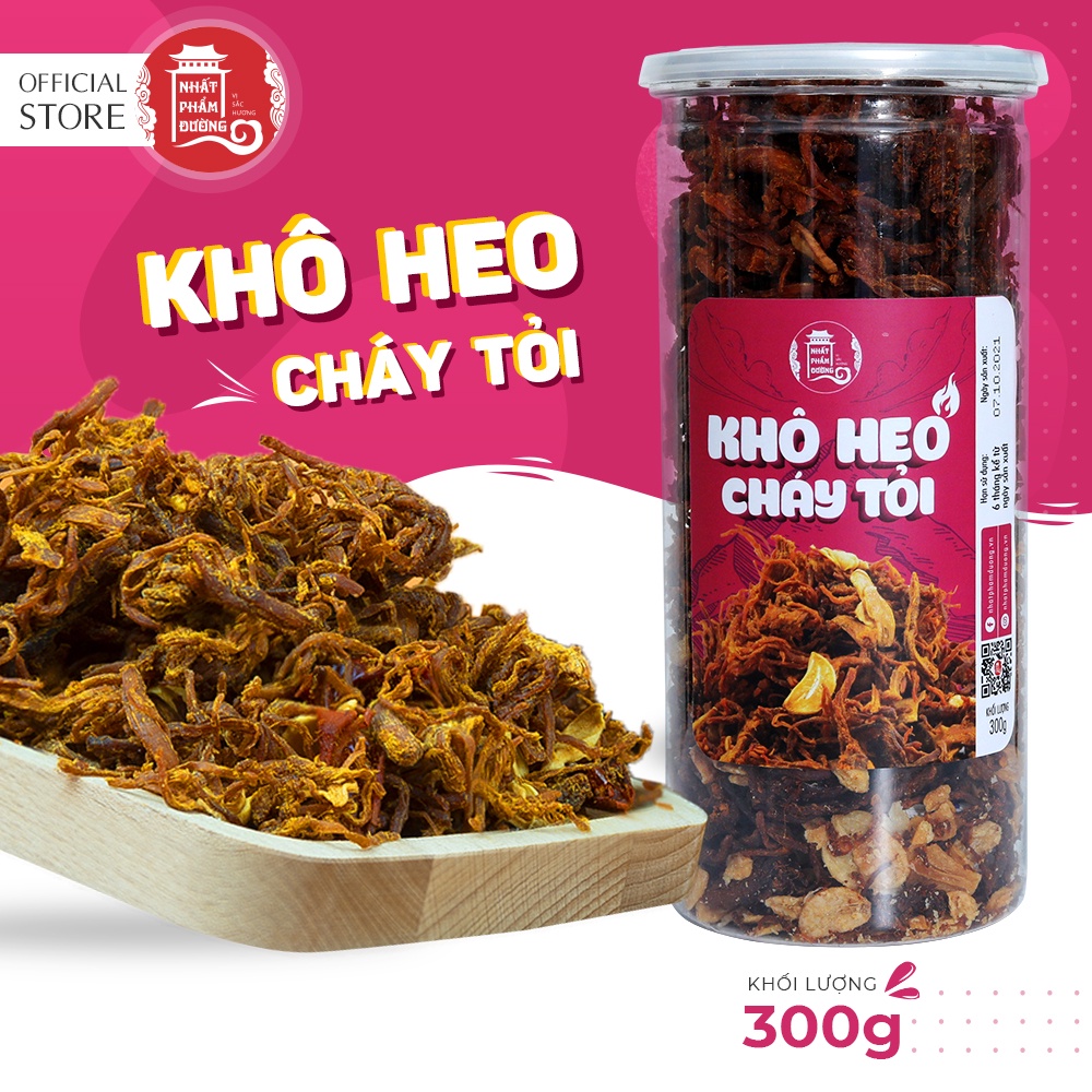 Khô heo cháy tỏi 300g Nhất Phẩm Đường thịt khô ăn vặt