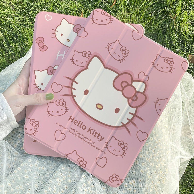 Bao Da Máy Tính Bảng Họa Tiết Hello Kitty Cho iPad 2022 10.9-inch iPad Pro 2022 / 21 / 20 / 18 12.9-inch