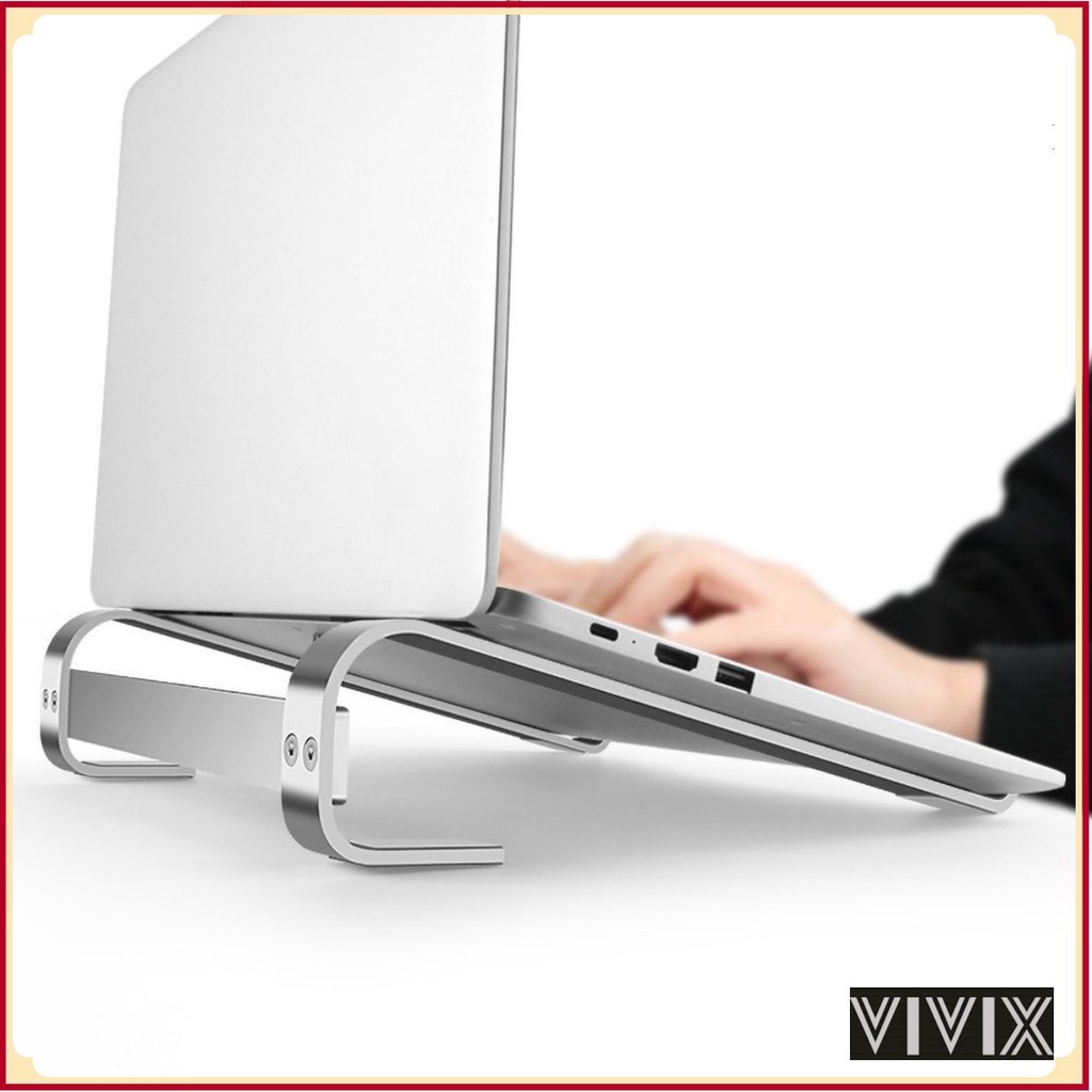 Kệ kê laptop, kệ tản nhiệt macbook L200 bằng hợp kim nhôm cứng cáp, sang trọng cho các máy 11 inch - 16 inch.