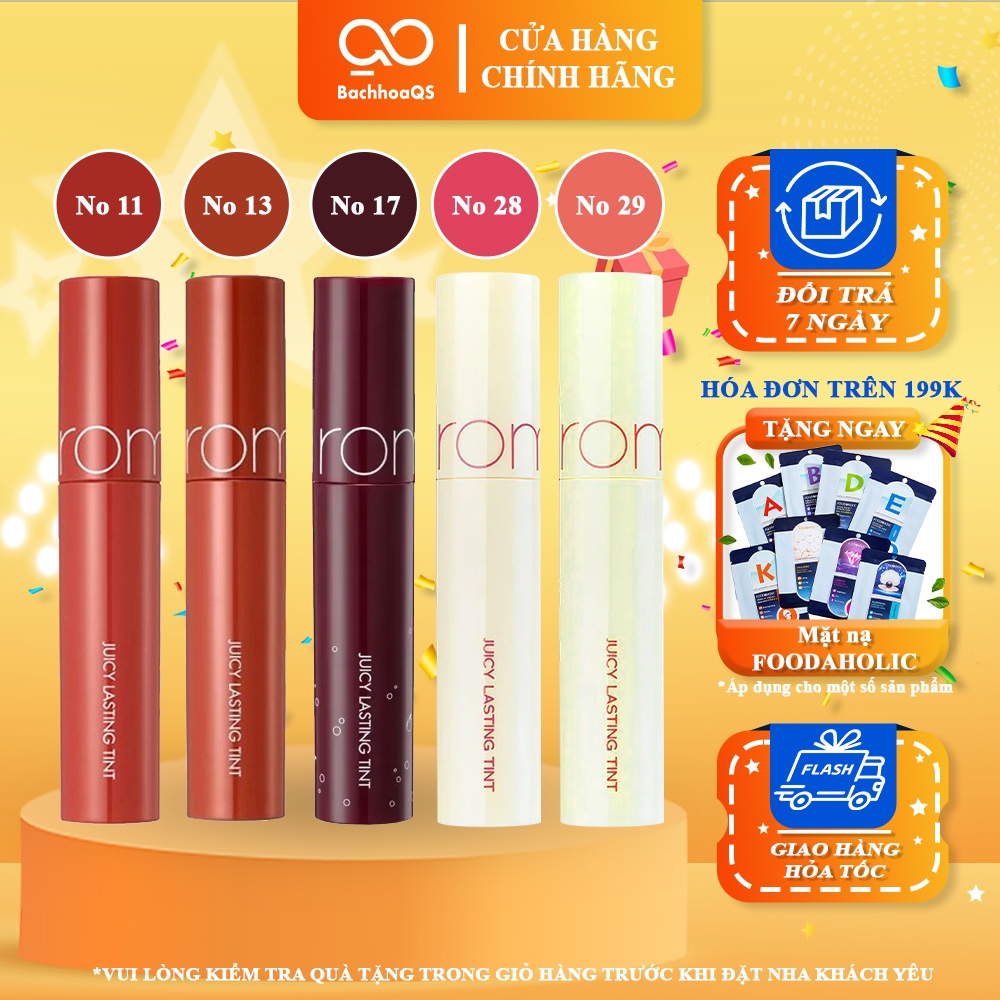 Son tin bóng lì lâu trôi cho môi căng mọng son Romand màu hồng đất 11 Pink Pumpkin Juicy Velvet Tint