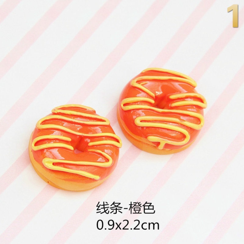 Set 10 Bánh Donut Bằng Resin Dễ Thương Dùng Trang Trí Sổ Tay