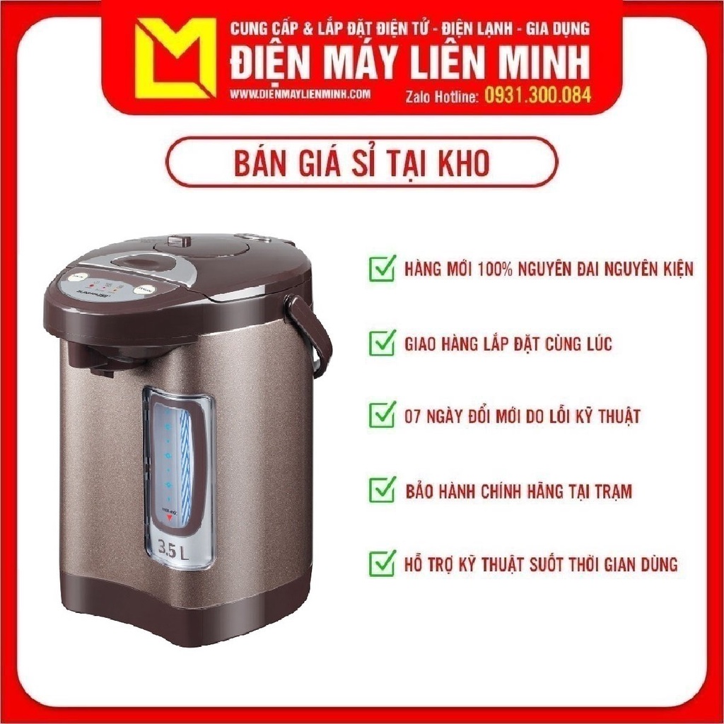 BÌNH THỦY ĐIỆN 3.5 L SUNHOUSE SHD1535C Tự động ngắt khi cạn nước,Cột hiển thị mức nước - Bảo hành 12 tháng