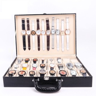 <HOẢ TỐC> hộp đựng đồng hồ 36 chiếc có khoá kiểu dáng valy