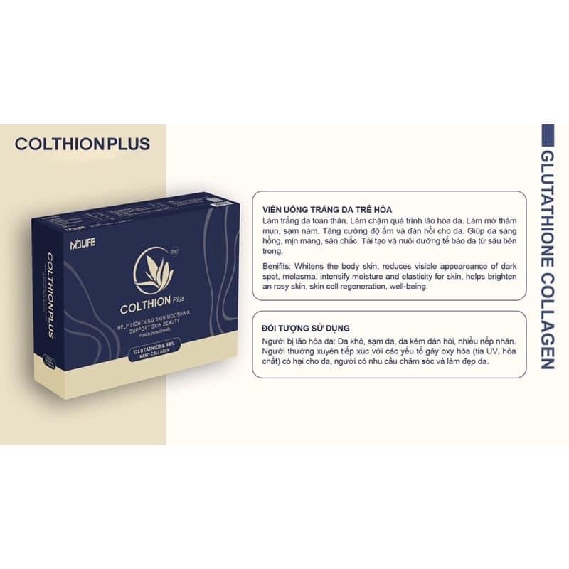Viên Uống Colthion Plus Trắng Da - Trẻ Hoá - Chống Nắng, Trắng Mịn Da 30 viên - Bác sĩ Phương