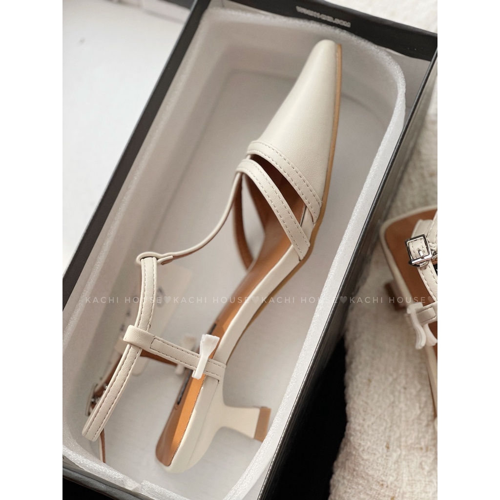 Sandal quai cài gót mảnh 5p T36-13- Kachi House
