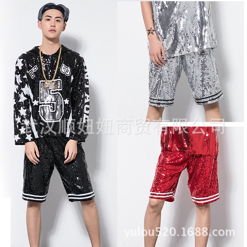 Shun Niuniu DS Đính Kim Sa Biểu Diễn Nhảy Hip-Hop Đường Phố Nhảy Hip-Hop Đường Phố Cho Nam A5