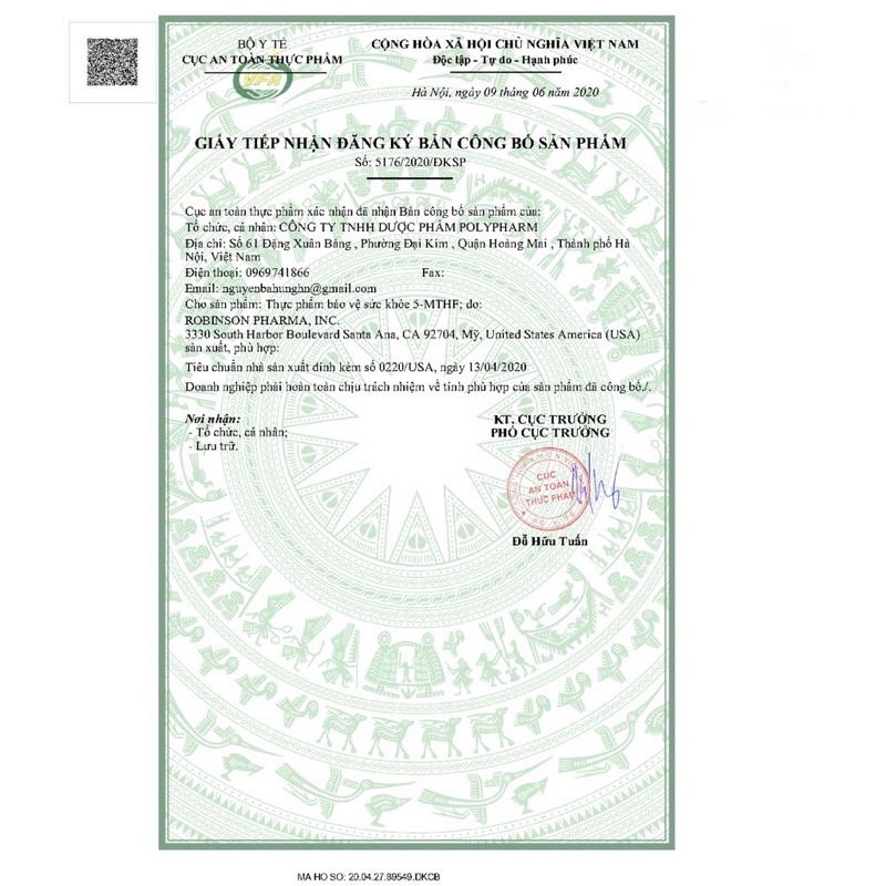 V- Platinum 5MTHF Tăng thụ thai với người có đột biến gen MTHFR, Chống dị tật thai nhi và giảm nguy cơ sảy thai