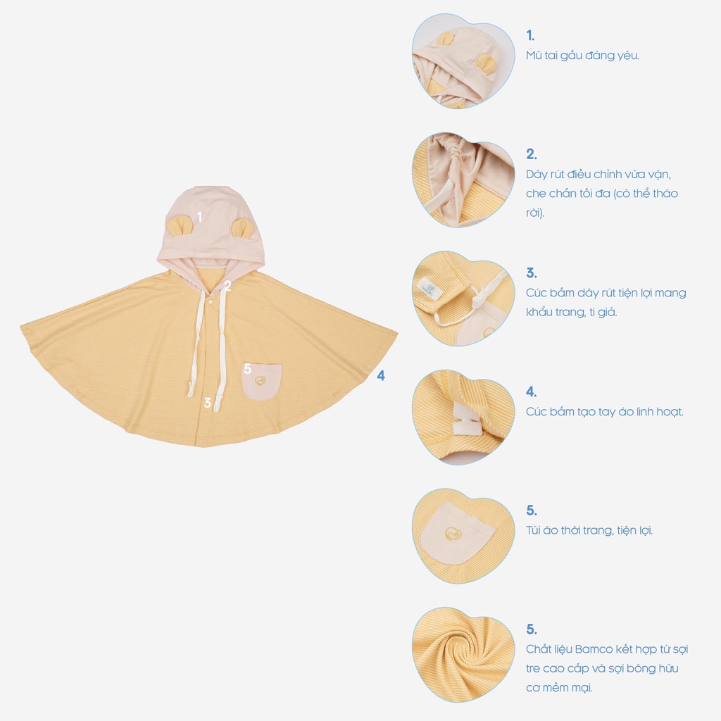 Áo choàng đa năng BU Baby, áo choàng chống nắng cho bé BBC311700