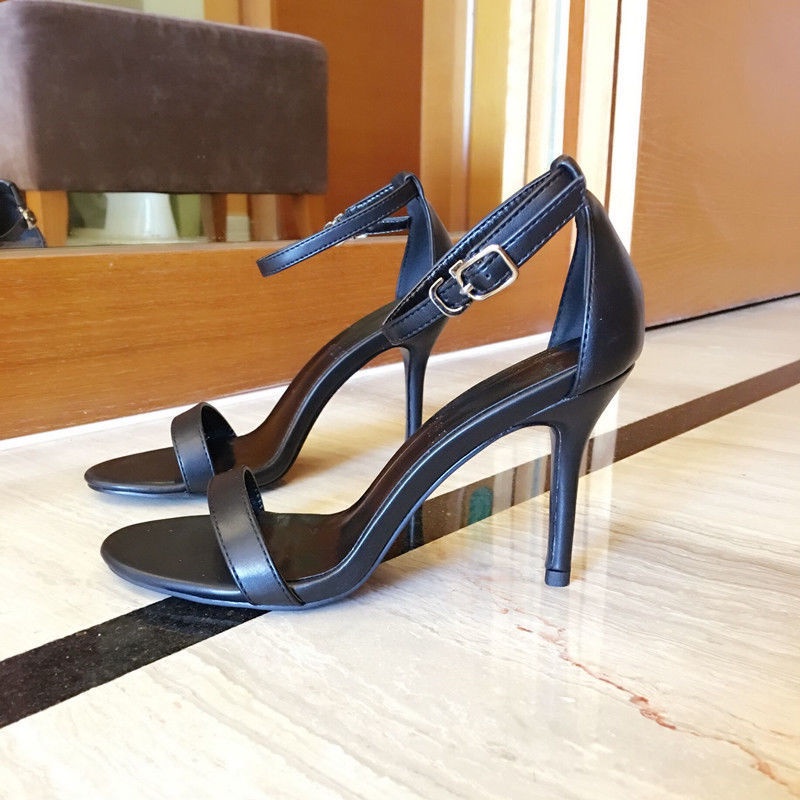 Giày Cao Gót Da Mềm Đế Bằng Phối Khóa Gài Thời Trang 2023 Quyến Rũ Cao Cấp Cho Nữ
