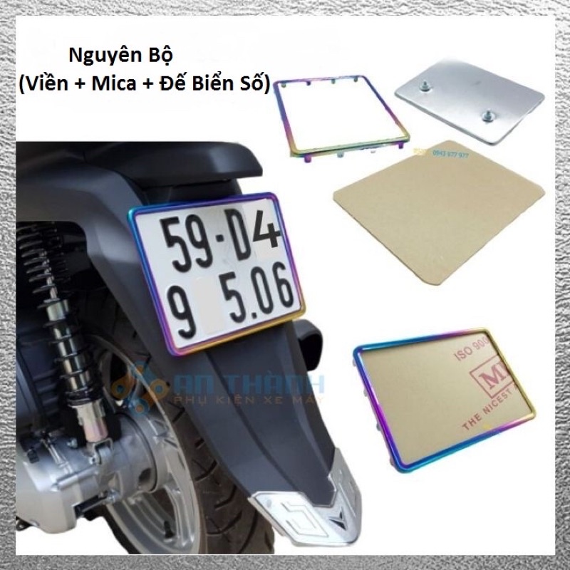 Khung biển số xe máy titan Full Bộ Meka Đai Ốc Bắt Biển Số Phượt Chất 28B