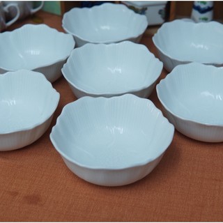 Bộ 7 Chén Cơm Kiểu Nhật Hình Hoa - Gốm Sứ Nhật Bản