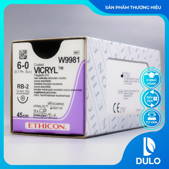 Chỉ phẫu thuật Vicryl 6/0