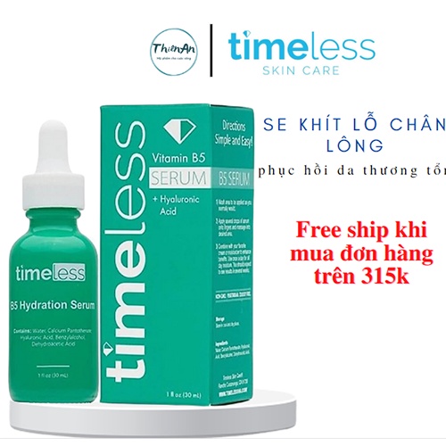 Tinh Chất Serum Timeless B5 Cấp Ẩm, Phục Hồi Da B5 Hyaluronic Acid 30ml
