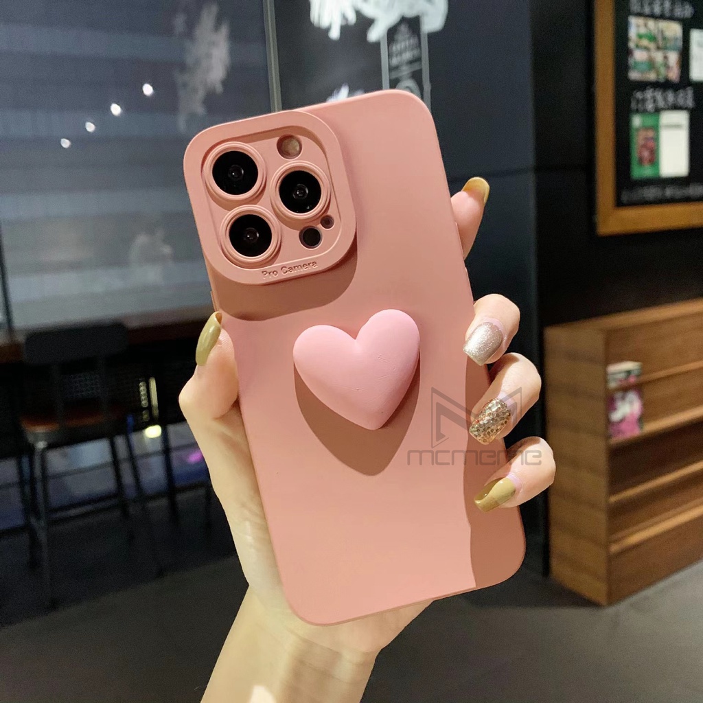 Ốp Điện Thoại Silicon Dẻo Viền Thẳng Hình Trái Tim 3D Cho OPPO A17K A17 A78 A5s A3s A5 A7 A37 A7x A9 A9x A1k A91 A31 A9 A5 2020