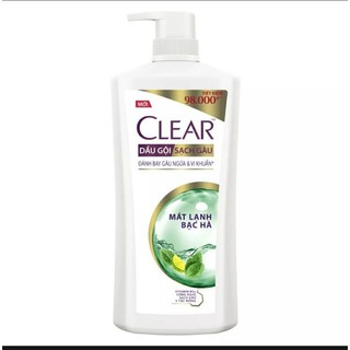 Dầu gội Clear mát lạnh bạc hà 630g