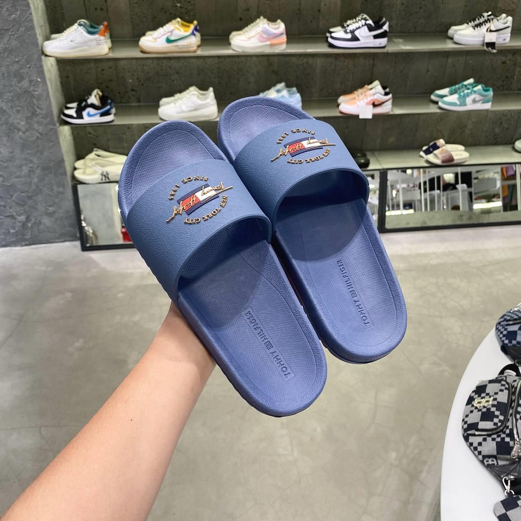 Dép Tommy Hilfiger Nam Chính Hãng 🔴SIMPLE SNEAKER🔴 Dép Quai Ngang Tommy Authentic