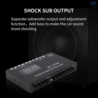 Professional 7 Band Car Equalizer Multifunctional Car Audio EQ Tuning Crossover Amplifier Parametric Equalizer Car Audio Equalizer