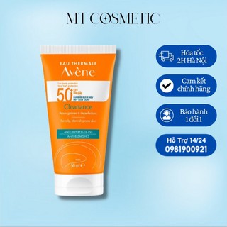 Kem chống nắng avene cleanance spf50+ 50ml / avene dry touch fluide spf50+ 50ml - kem chống nắng cho da dầu, nhạy cảm