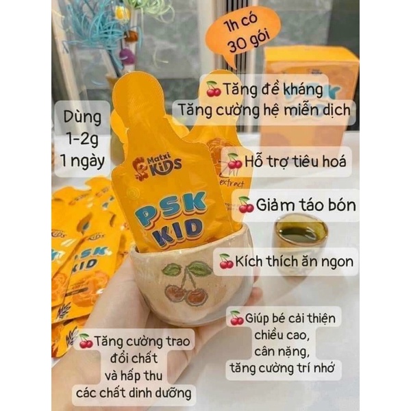Siro PSK KID tăng đề kháng ăn ngon ngủ ngon hộp 30gói chính hãng
